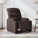 VIDAXL Fauteuil inclinable electrique Marron fonce Tissu