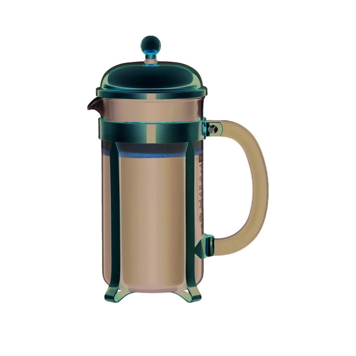 Bodum Cafetière à piston Bodum 1L Cuivre Métal Chromé 8 Tasses