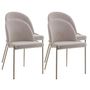 Voir la diapositive 2 : LISA DESIGN Imelda - lot de 4 chaises - en tissu - beige