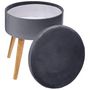 Voir la diapositive 3 : ATMOSPHERA Tabouret coffre en velours Tess - H. 44 cm