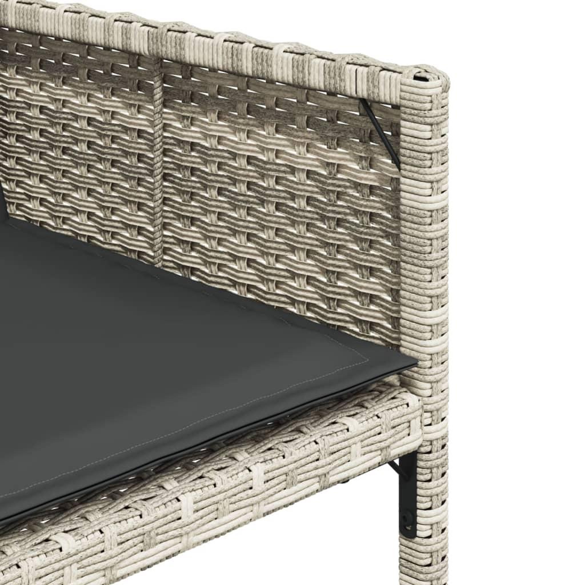 Voir la diapositive 5 : VIDAXL Ensemble a manger de jardin et coussins 17 pcs gris clair rotin