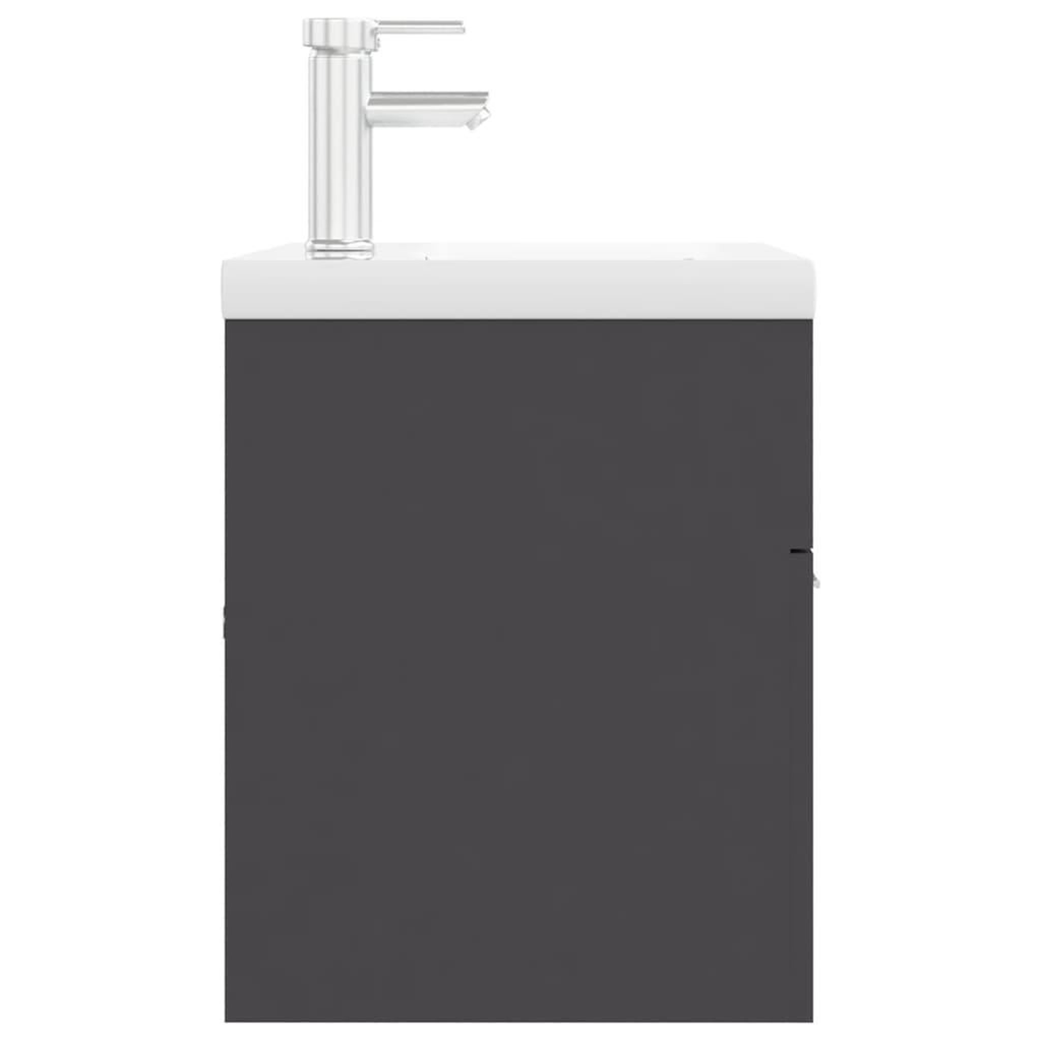 Voir la diapositive 4 : VIDAXL Armoire d'evier avec lavabo integre Gris Agglomere