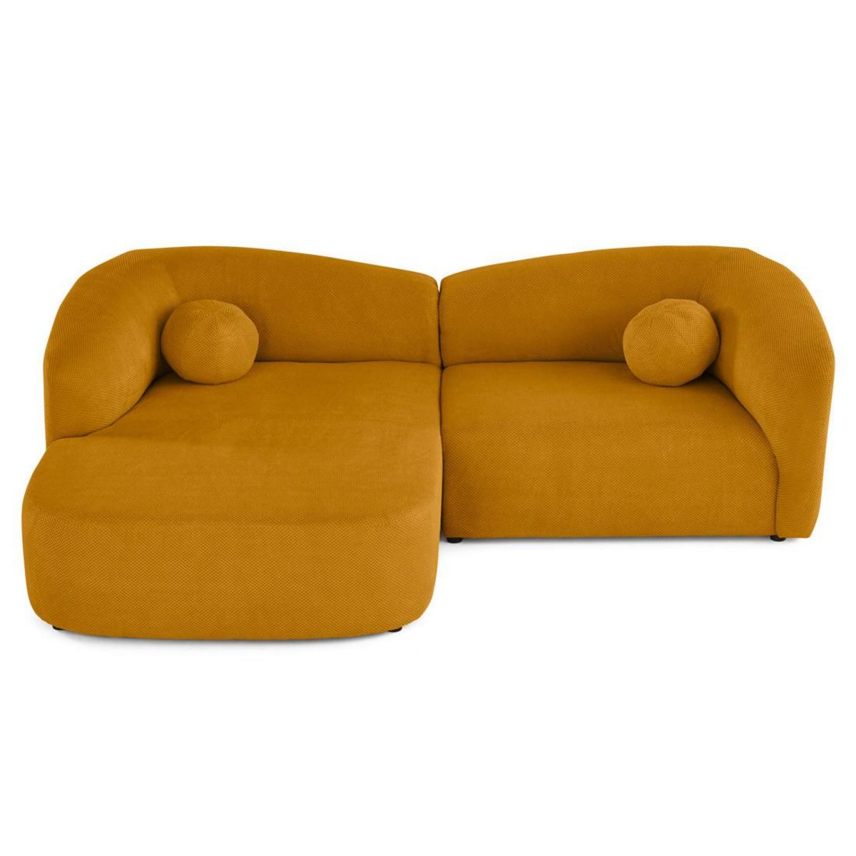 LISA DESIGN Charles - canapé d'angle gauche 4 places en velours texturé