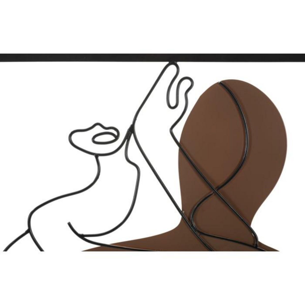 Paris Prix Décoration Murale Encadrée en Métal  Couple  80cm Multicolore