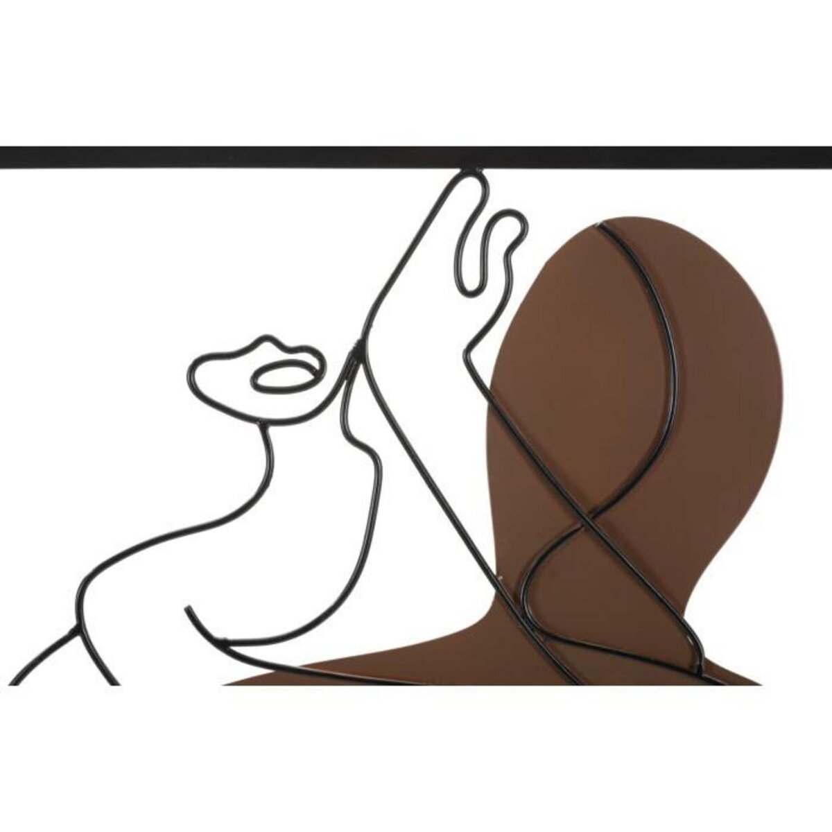 Paris Prix Décoration Murale Encadrée en Métal  Couple  80cm Multicolore