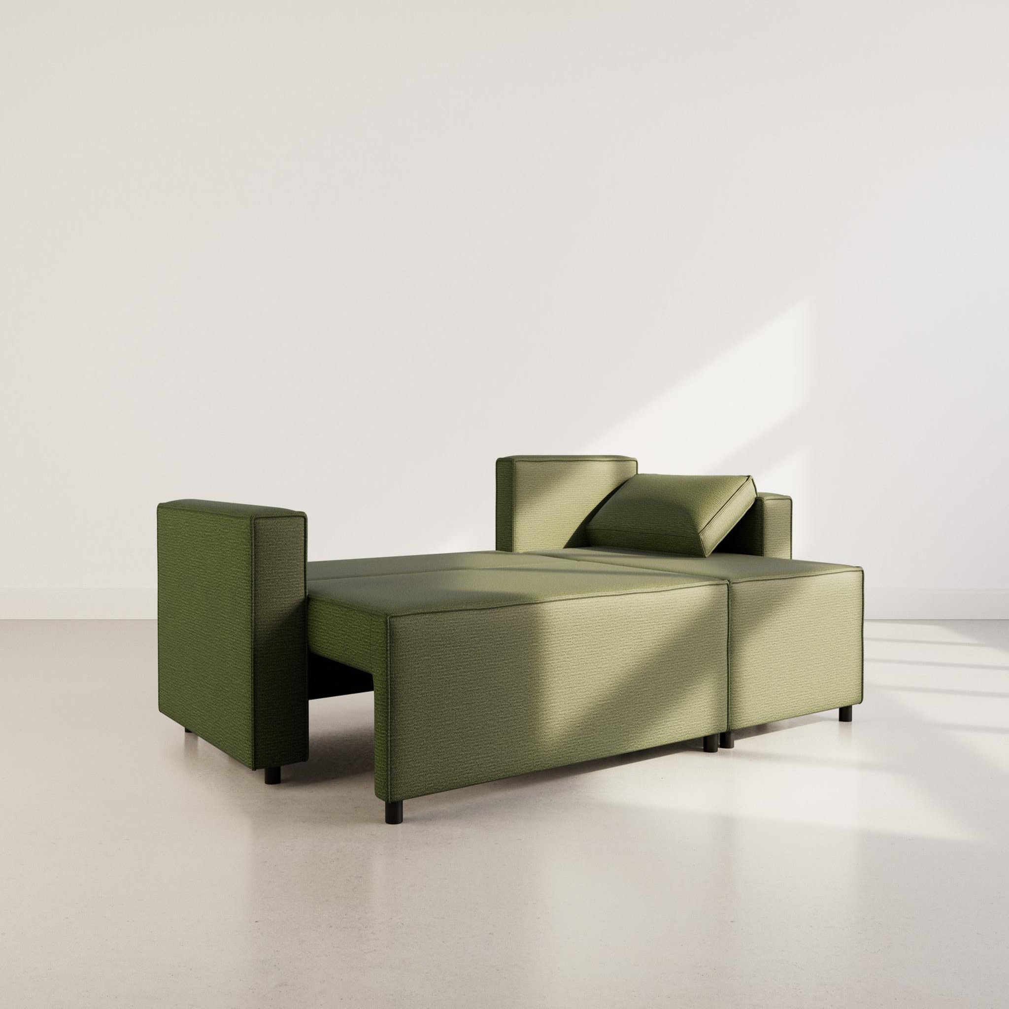 Voir la diapositive 2 : BEST MOBILIER Jonas - canapé d'angle réversible 4 places convertible avec coffre en tissu texturé