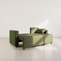 Voir la diapositive 2 : BEST MOBILIER Jonas - canapé d'angle réversible 4 places convertible avec coffre en tissu texturé