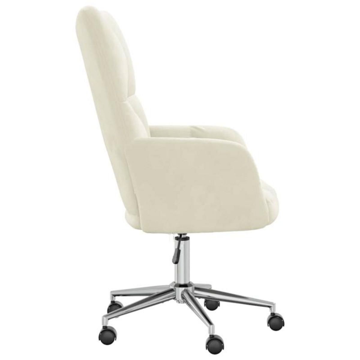 VIDAXL Chaise de relaxation Blanc crème Velours