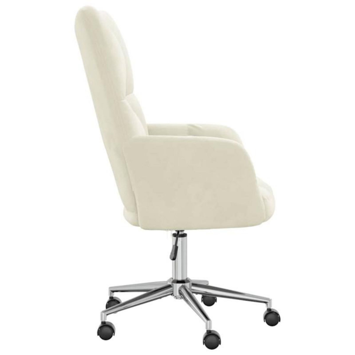 VIDAXL Chaise de relaxation Blanc crème Velours