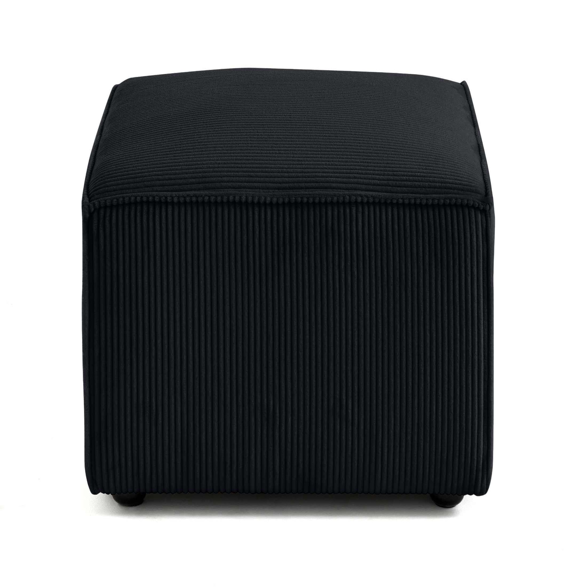 Voir la diapositive 4 : BEST MOBILIER Arty - pouf d'appoint - en velours côtelé