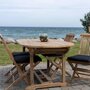 HOUSE NORDIC Table de jardin extensible 180/240 cm + 4 chaises en teck