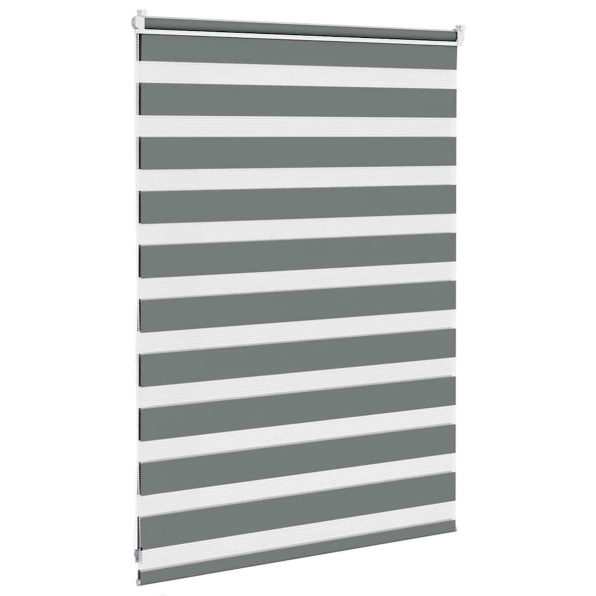 VIDAXL Store zebre gris fonce largeur du tissu 110,9 cm polyester