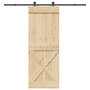 Voir la diapositive 1 : VIDAXL Porte coulissante et kit de quincaillerie 85x210 cm pin massif