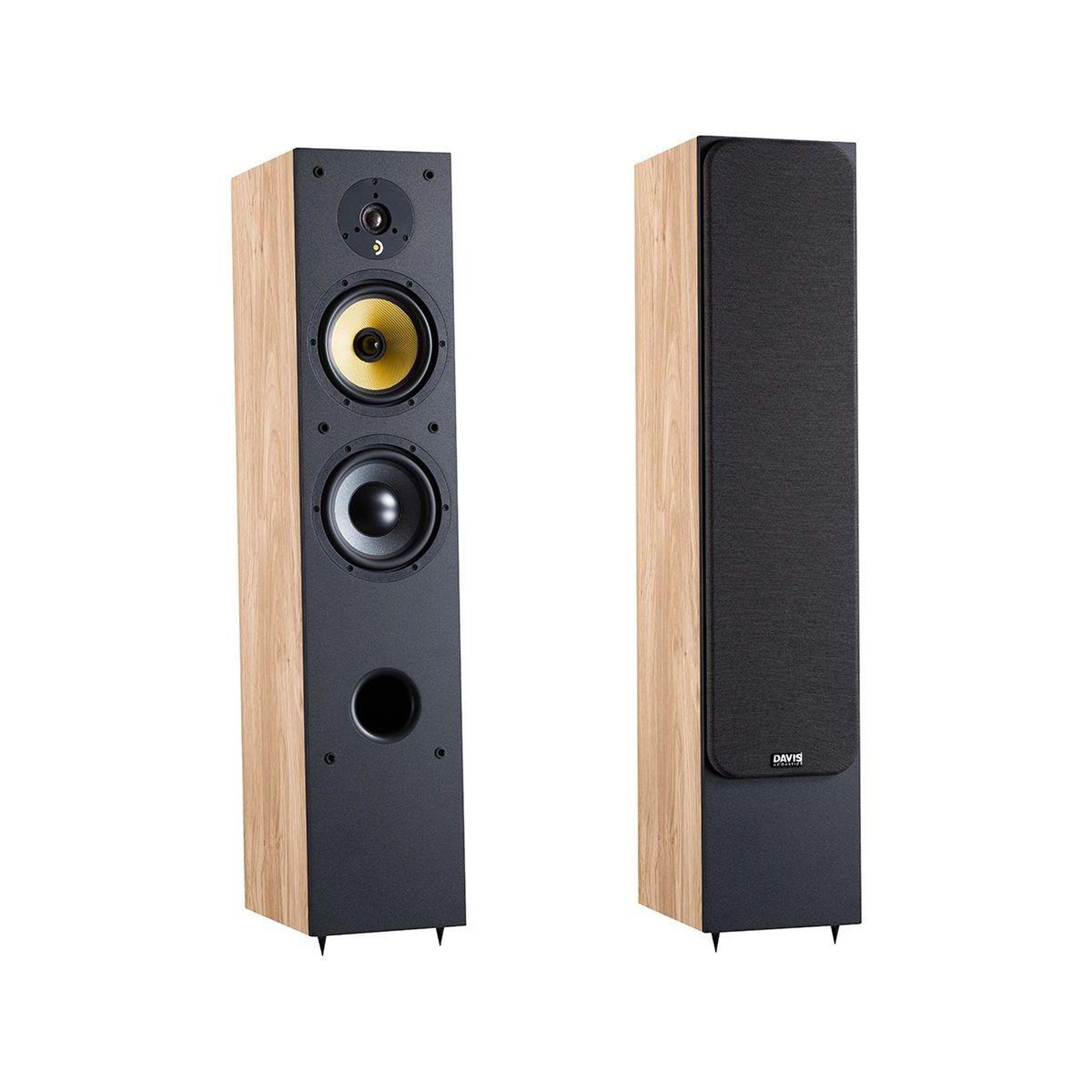 Voir la diapositive 2 : Davis Enceinte colonne ariane 5 chene clair (x1)