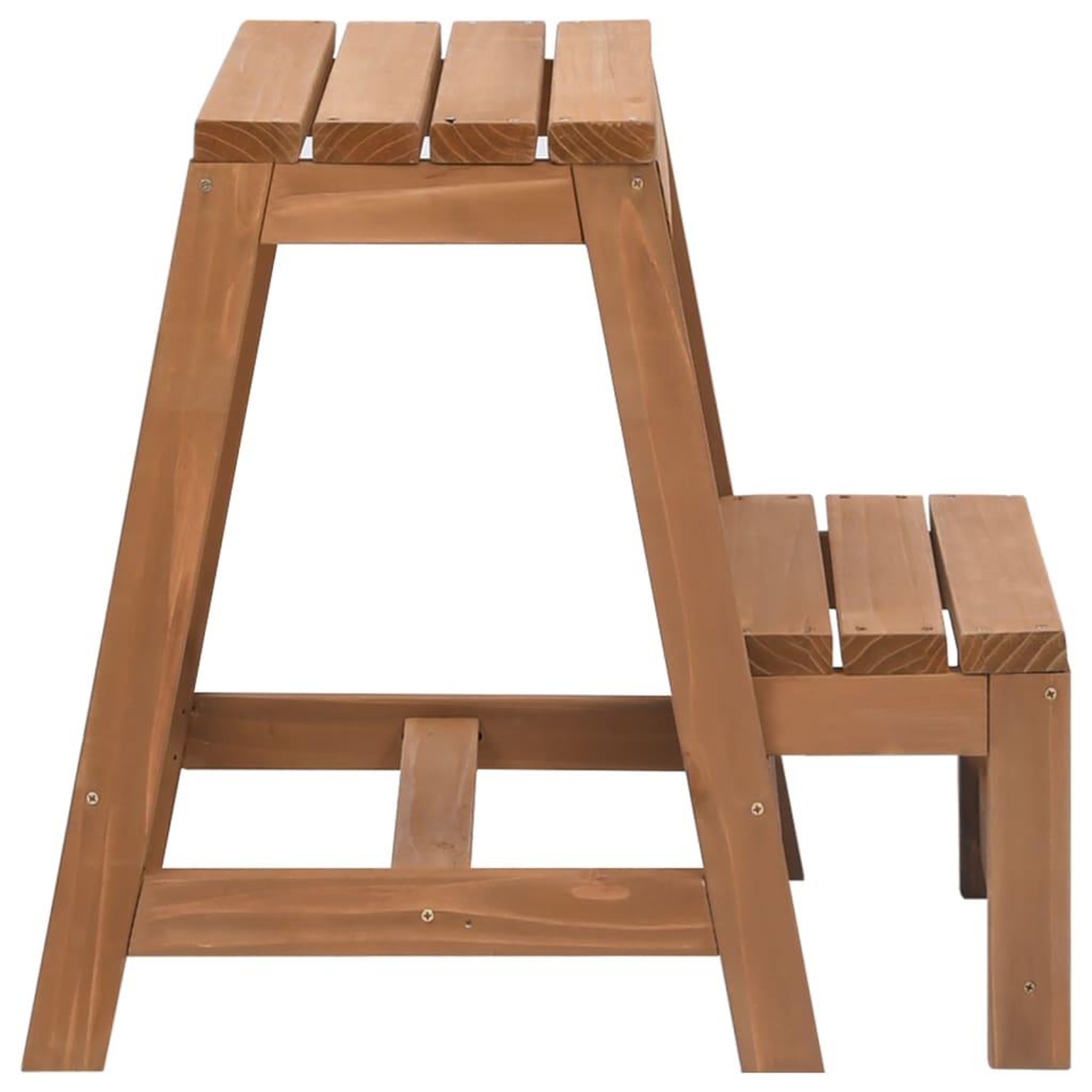 Voir la diapositive 3 : VIDAXL Escabeau pliable bois de sapin massif
