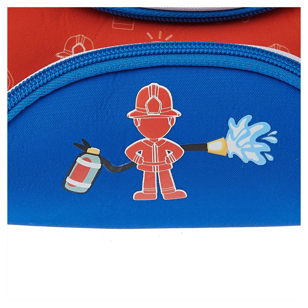 AUCHAN Sac à goûter maternelle LED polyester multicolore POMPIER