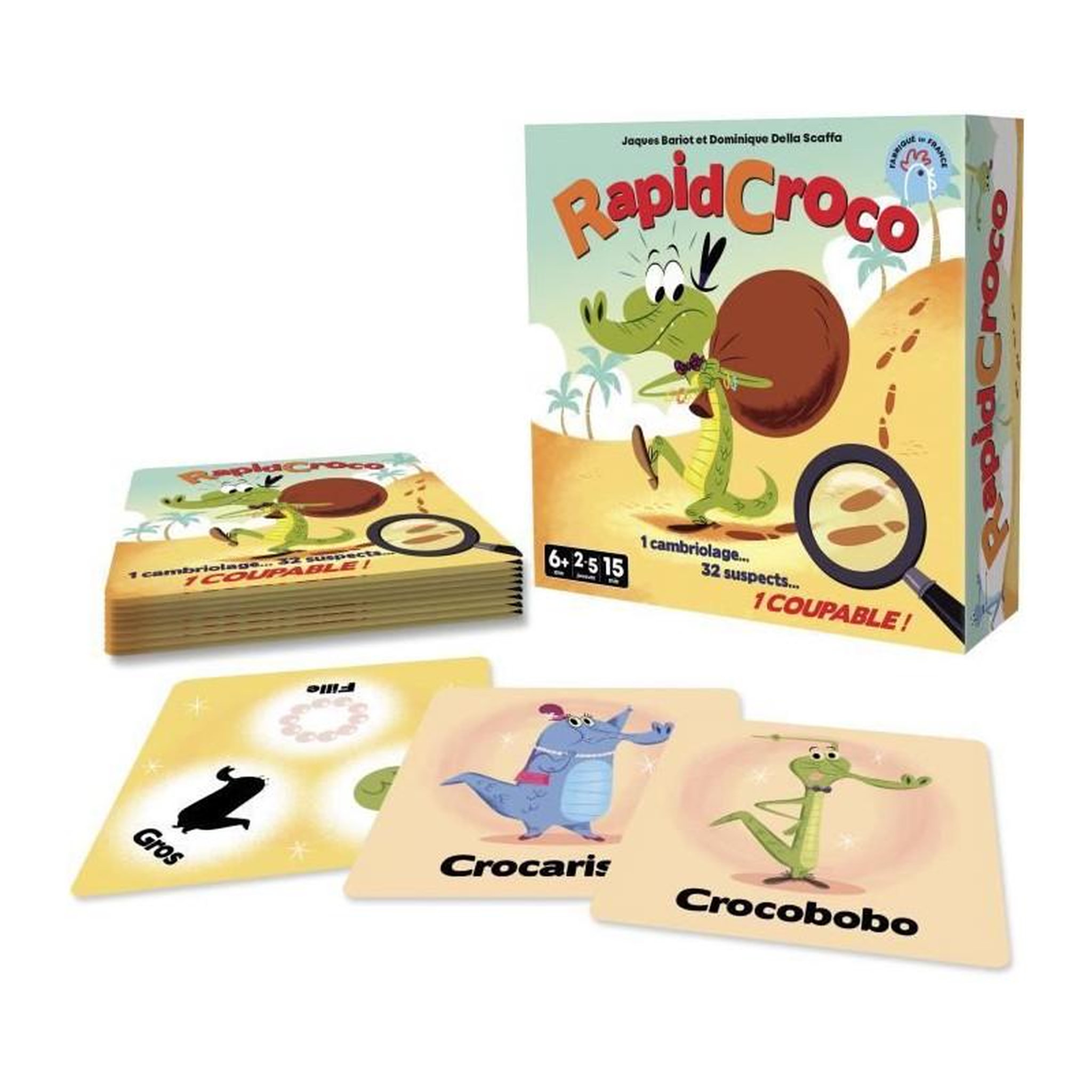 Voir la diapositive 3 : Asmodee RapidCroco - Asmodee - Jeu d'enquete - 32 Suspect 1 coupable