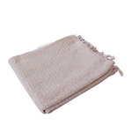 Paris Prix Plaid à Franges en Coton  Dune  130x160cm Écru