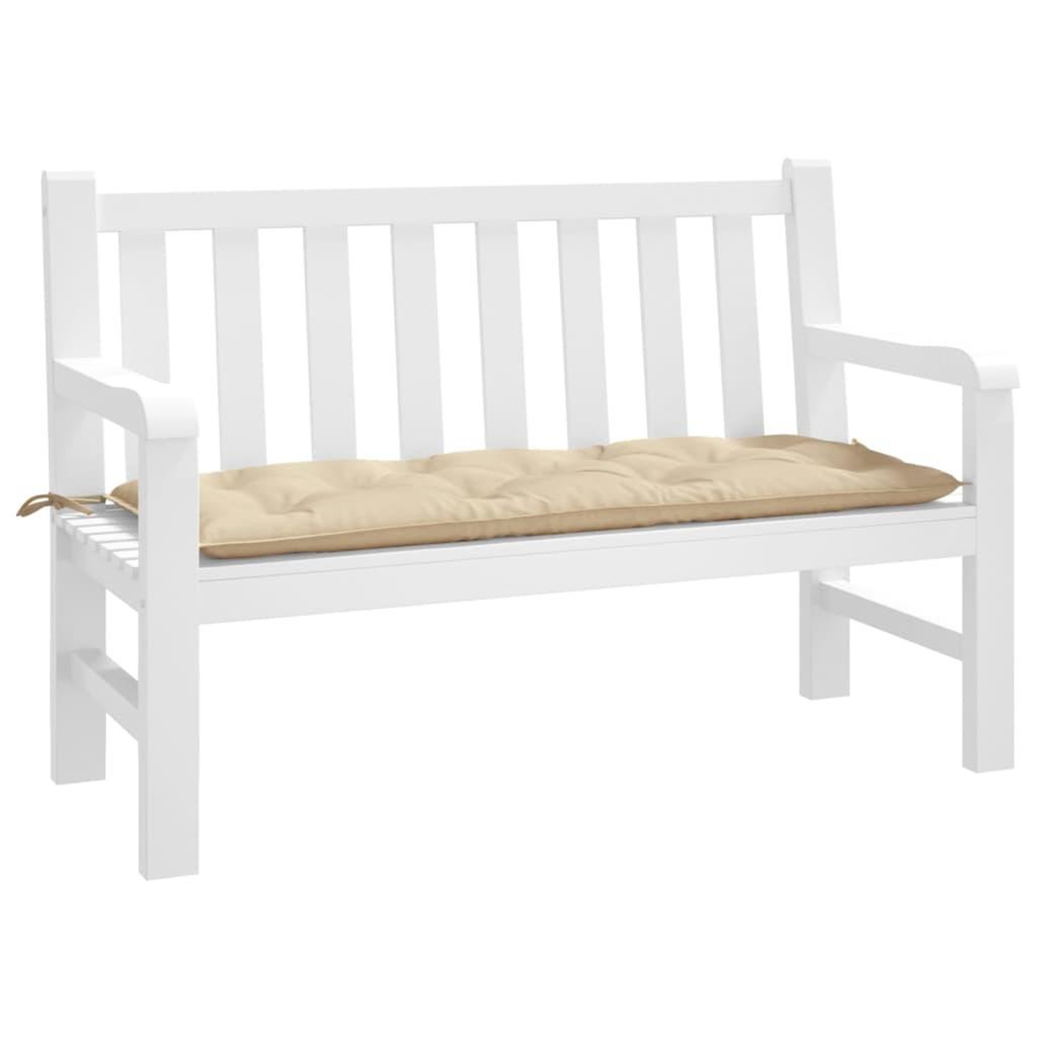 Voir la diapositive 3 : VIDAXL Coussin de banc de jardin beige 120x50x7 cm tissu oxford