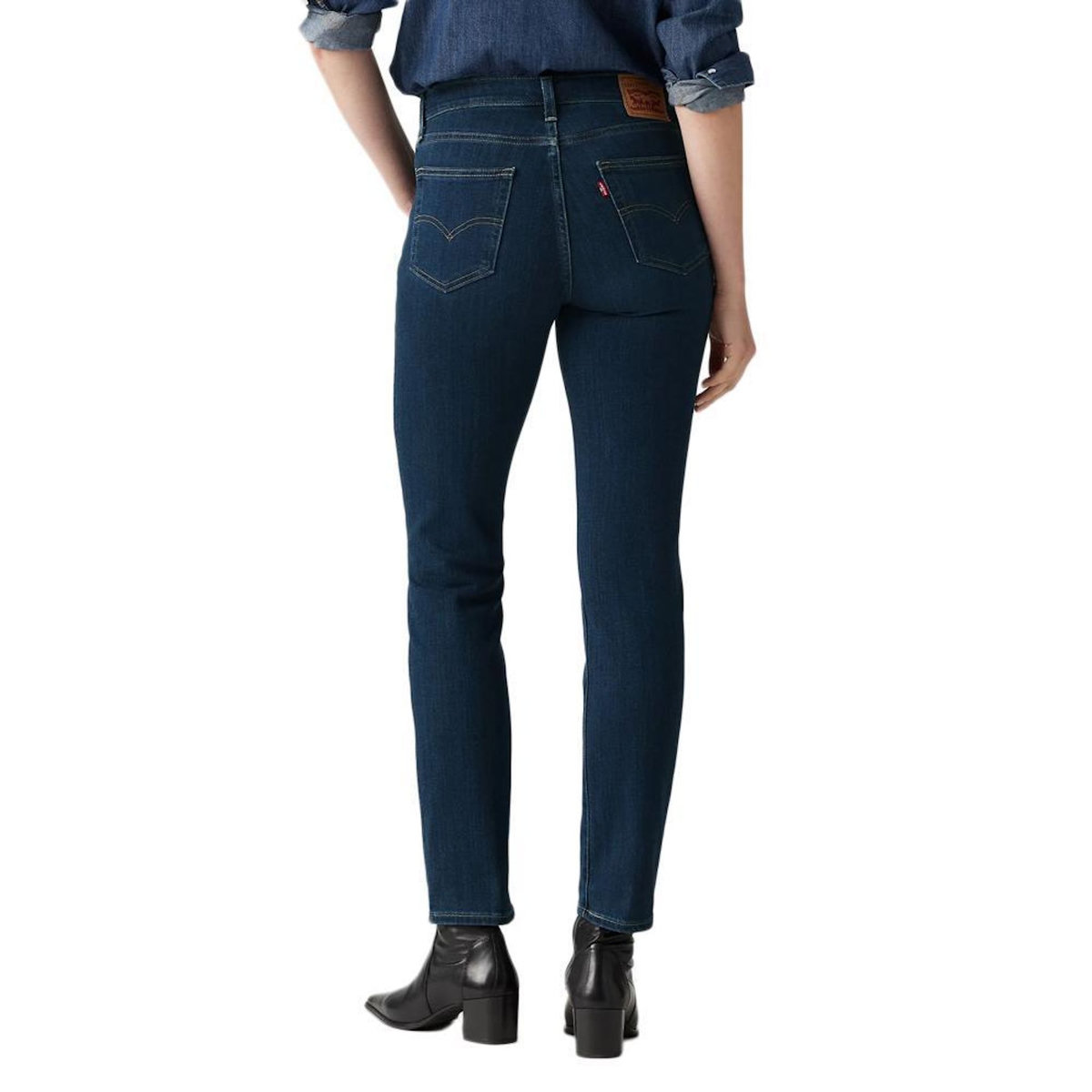 Levi's Jean 724 Bleu Foncé Femme Levi's  High Rise Straight 18883-0011