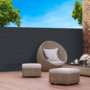 Voir la diapositive 3 : ID MARKET Brise vue occultant 1,5 x 10 M effet lames de clôture 160 gr/m²