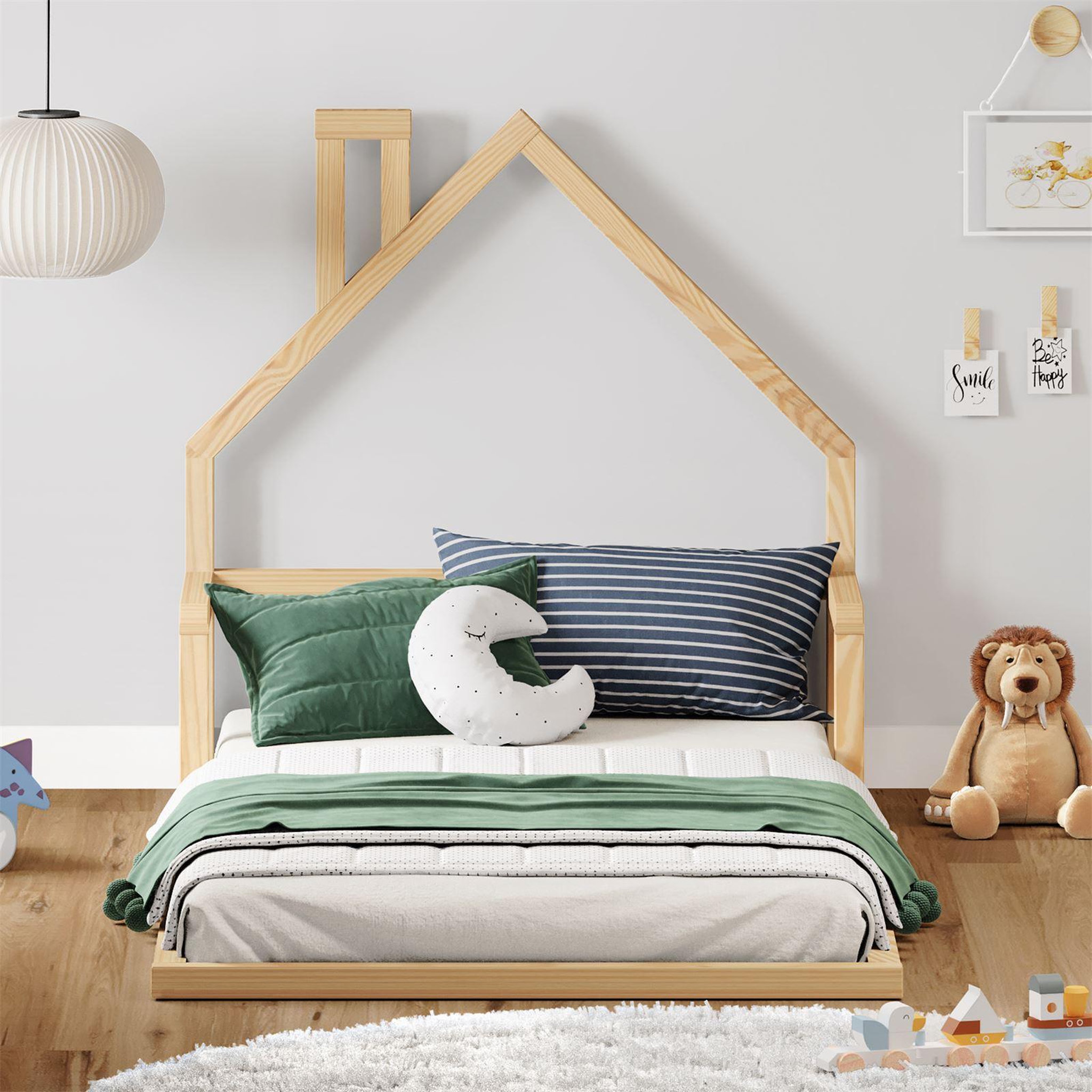 Voir la diapositive 3 : IDIMEX Lit enfant eloa type montessori, couchage 90x200 cm, en pin massif
