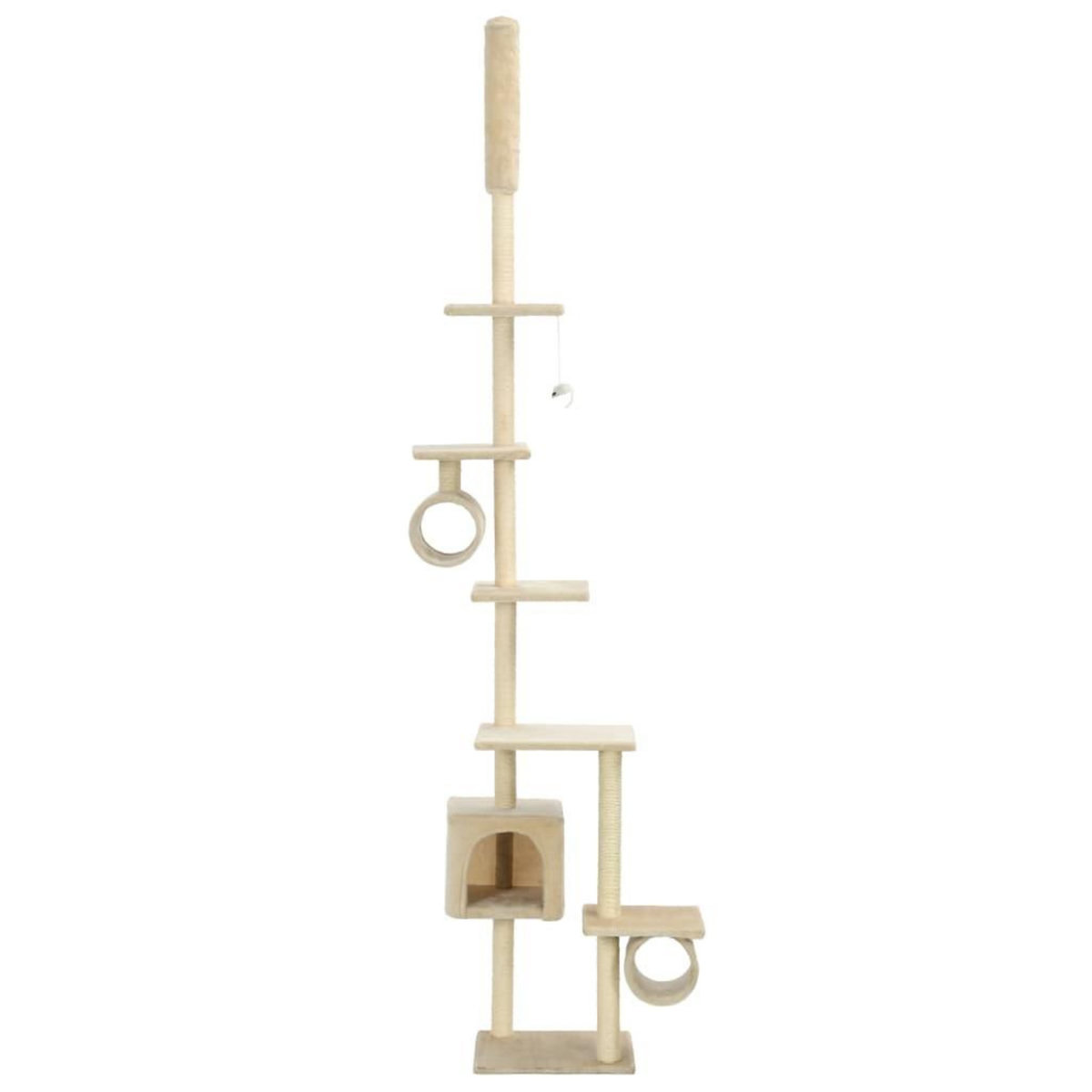 VIDAXL Arbre a chat avec griffoirs en sisal 260 cm Beige