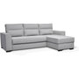 Voir la diapositive 6 : MARKET24 Canapé angle convertible réversible 4 places MONTREAL - Tissu gris clair - L 247 x P 158 x H 92 cm - Fabriqué en France - HEX