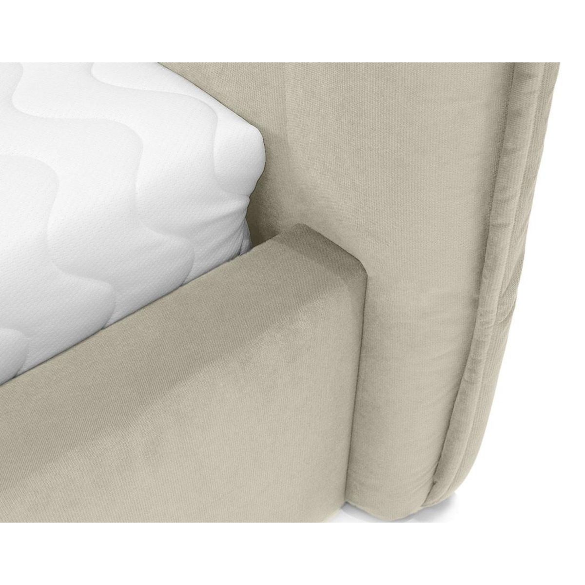 BEST MOBILIER Esmee - lit coffre - 160x200 cm - en velours - sommier inclus