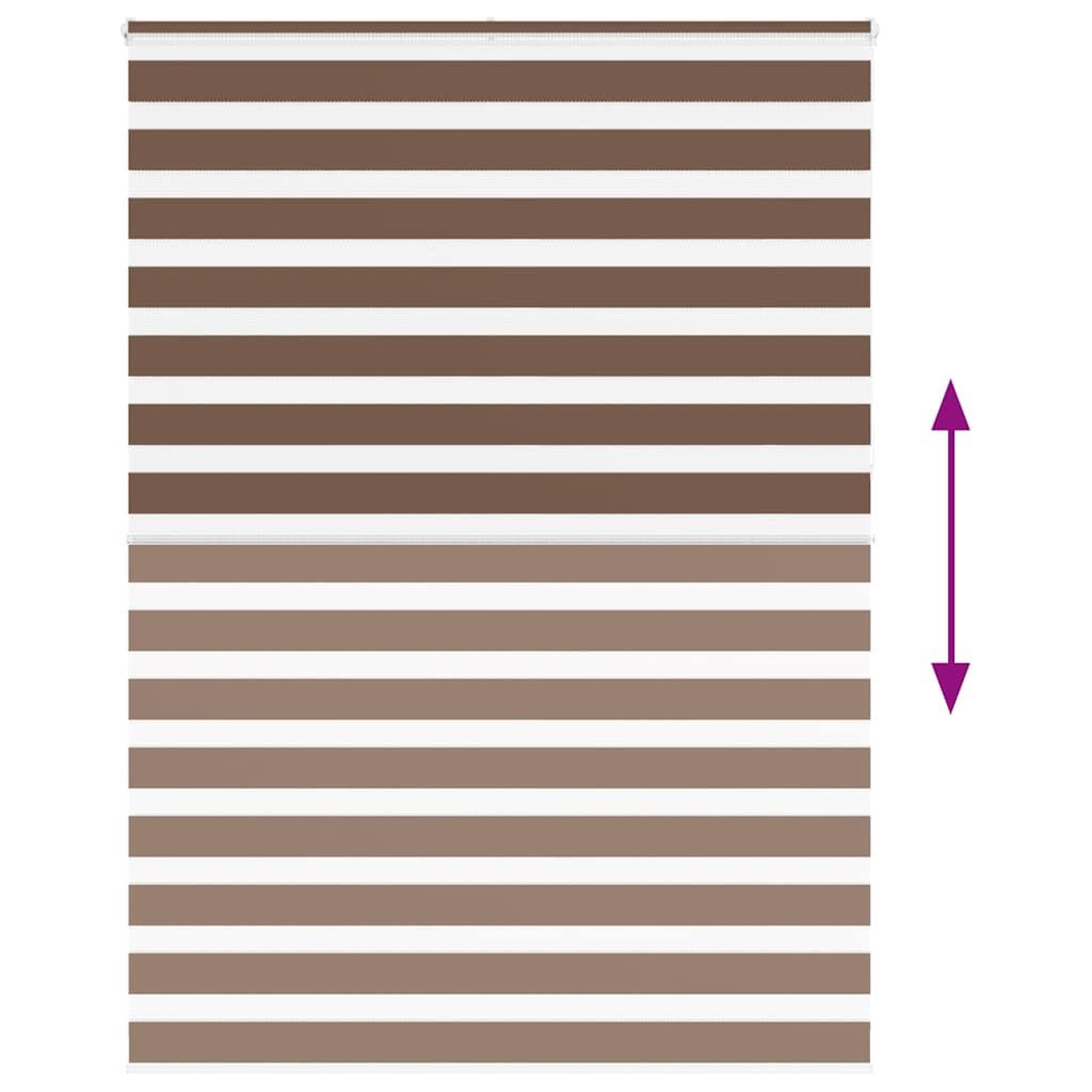 Voir la diapositive 5 : VIDAXL Store zebre marron 165x230cm largeur du tissu 160,9cm polyester