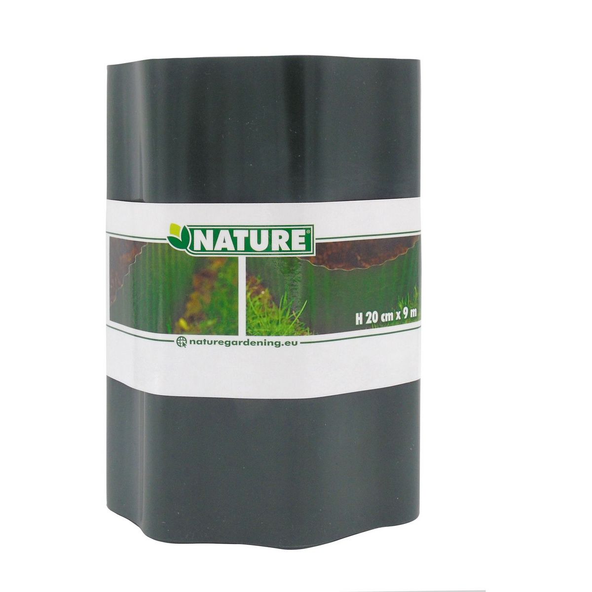 NATURE Bordure à gazon PVC vert - H20 cm x 9 m