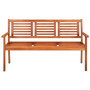Voir la diapositive 3 : VIDAXL Banc de jardin 3 places avec coussin 150 cm Bois d'eucalyptus