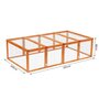 Voir la diapositive 3 : PAWHUT Clapier cage à lapins extérieur intérieur 2 portes supérieures 181L x 100l x 48H cm bois massif pin