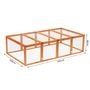 Voir la diapositive 3 : PAWHUT Clapier cage à lapins extérieur intérieur 2 portes supérieures 181L x 100l x 48H cm bois massif pin