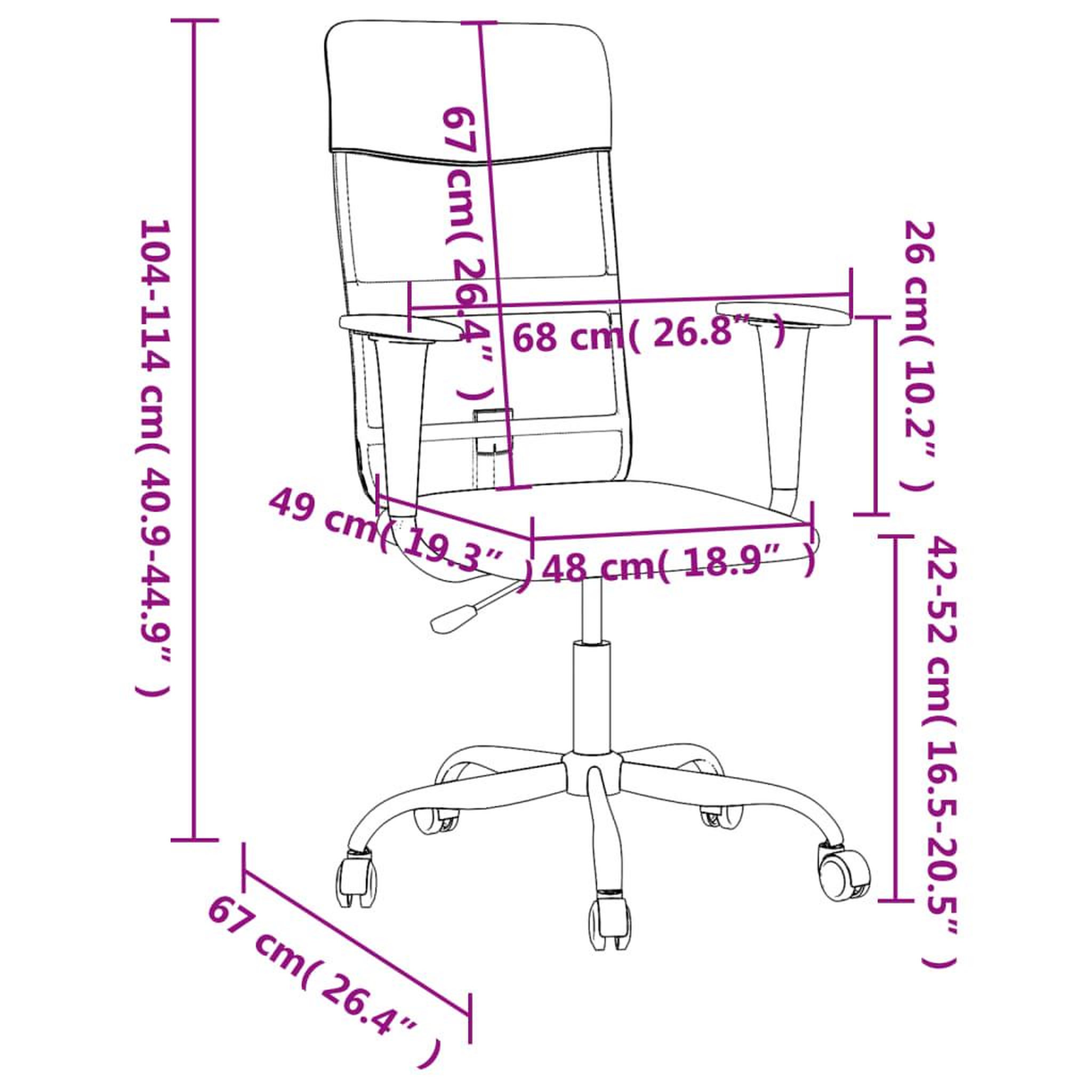 Voir la diapositive 6 : VIDAXL Chaise de bureau reglable en hauteur gris