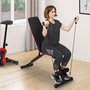 Voir la diapositive 2 : ID MARKET Banc de musculation réglable et inclinable fitness pour entrainement complet du corps