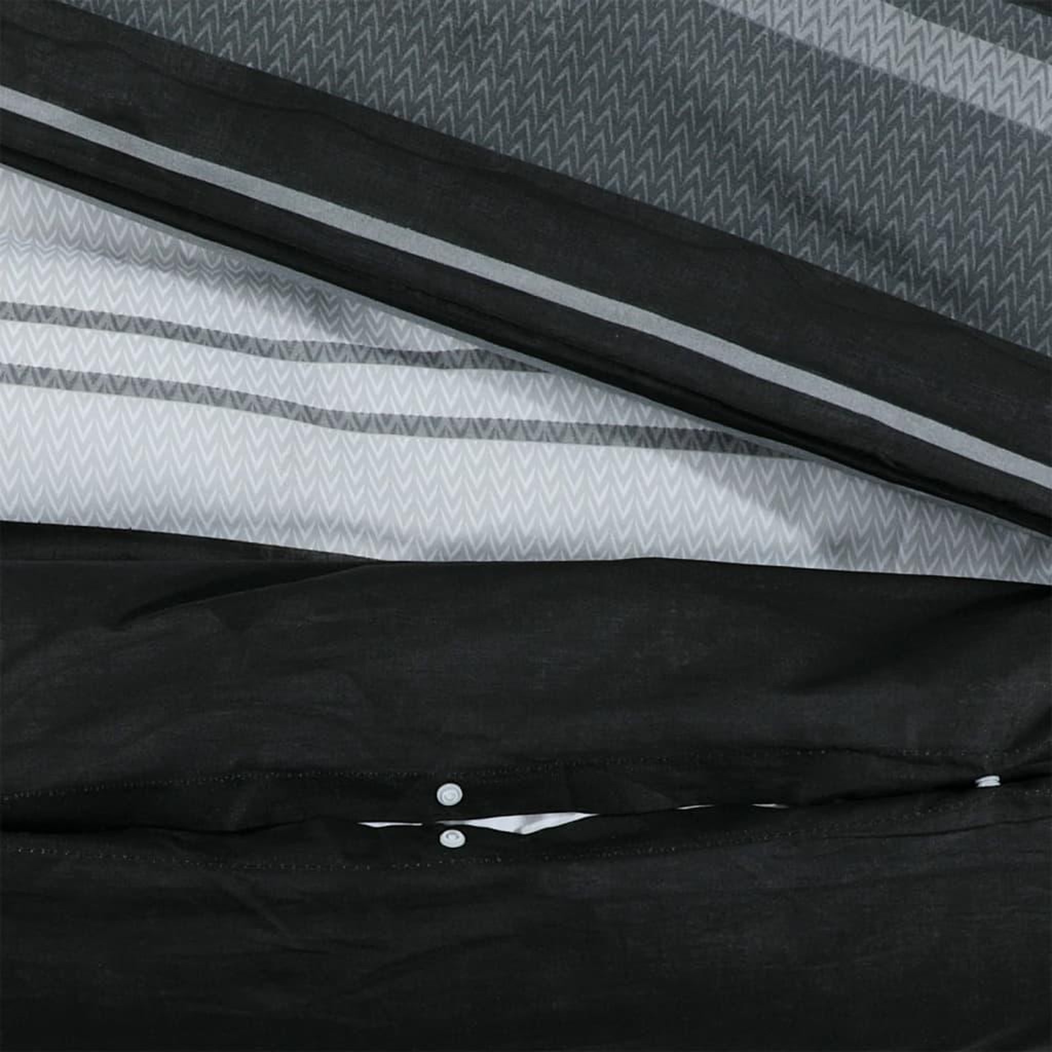 Voir la diapositive 4 : VIDAXL Ensemble de housse de couette noir et blanc 140x200 cm Coton