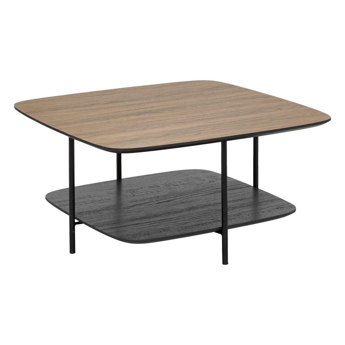 ATMOSPHERA Table basse 1 étagère en bois HODIA - Noir