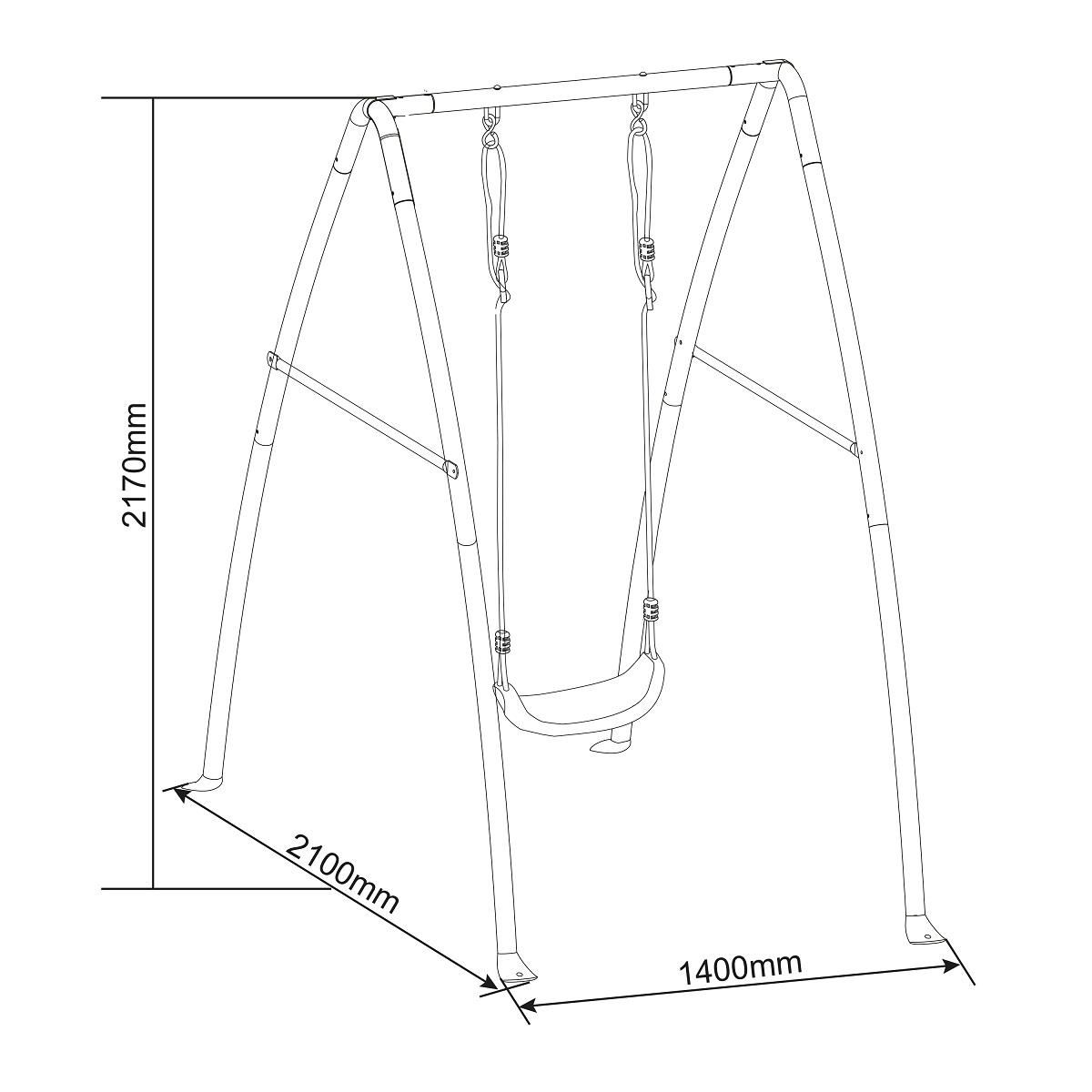 PRAGMA Portique balançoire - Métal - H2.17m  