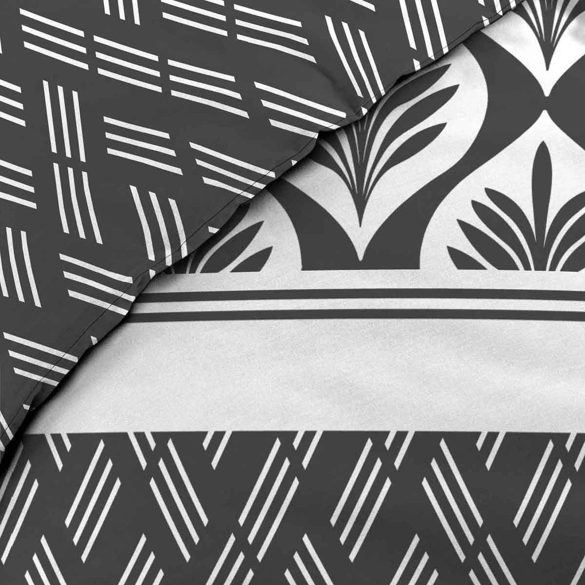 Voir la diapositive 3 : Douceur d'Intérieur Parure de lit 3 pièces  bonnie  260x240cm noir