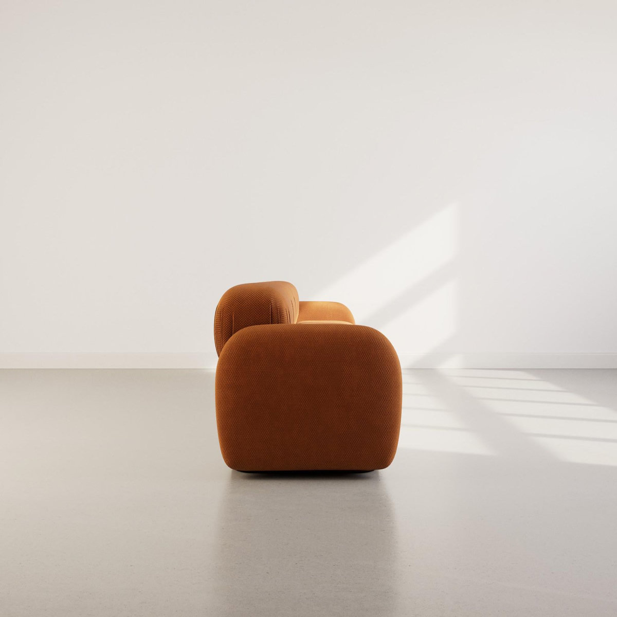 LISA DESIGN Penelope - canapé droit modulable 4 places en velours texturé