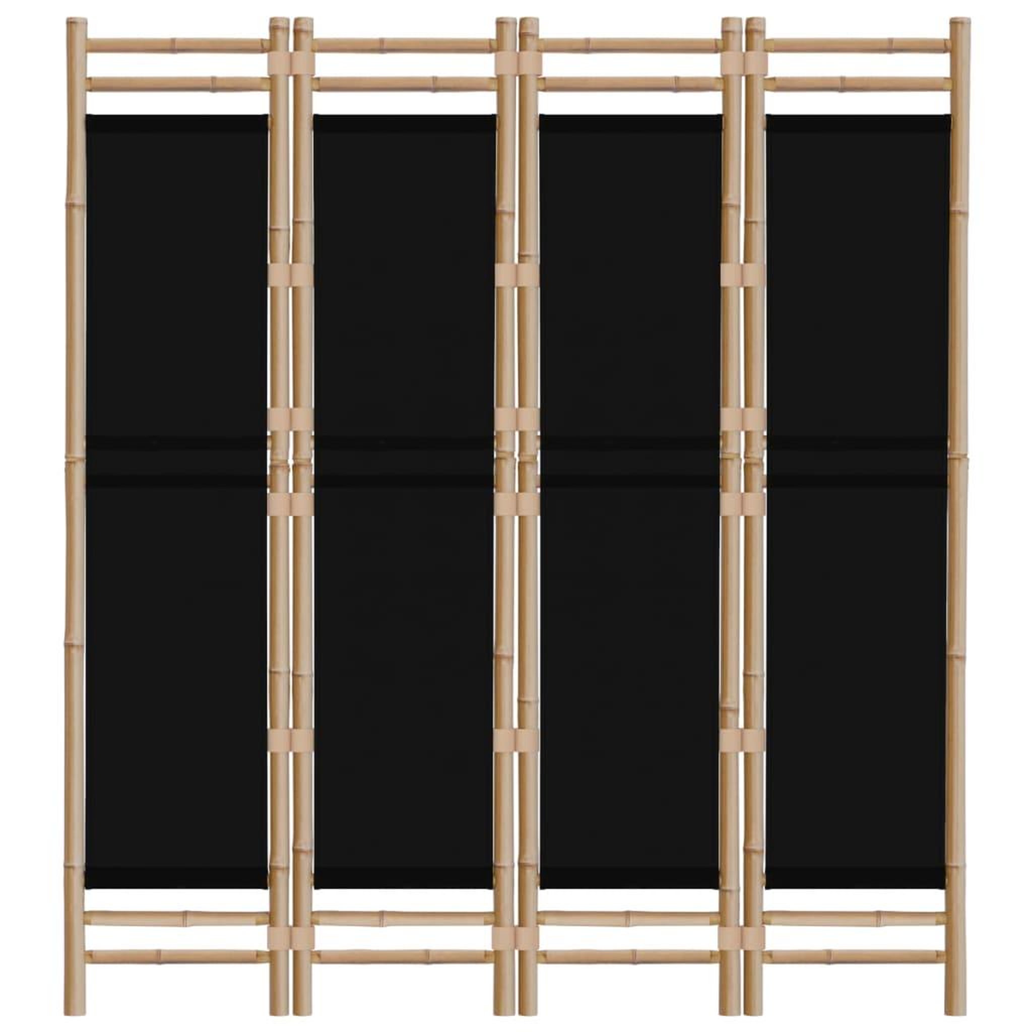 Voir la diapositive 4 : VIDAXL Cloison de separation pliante 4 panneaux 160 cm Bambou et toile