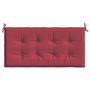 Voir la diapositive 4 : VIDAXL Coussin de banc de jardin rouge bordeaux 100x50x3 cm