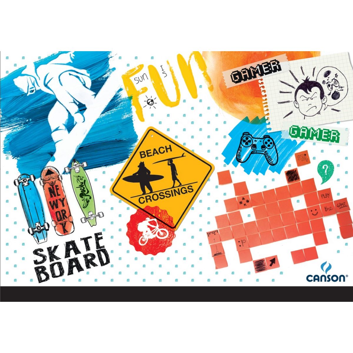 CANSON Carton à dessin 32x45cm Studio créatif - surfer