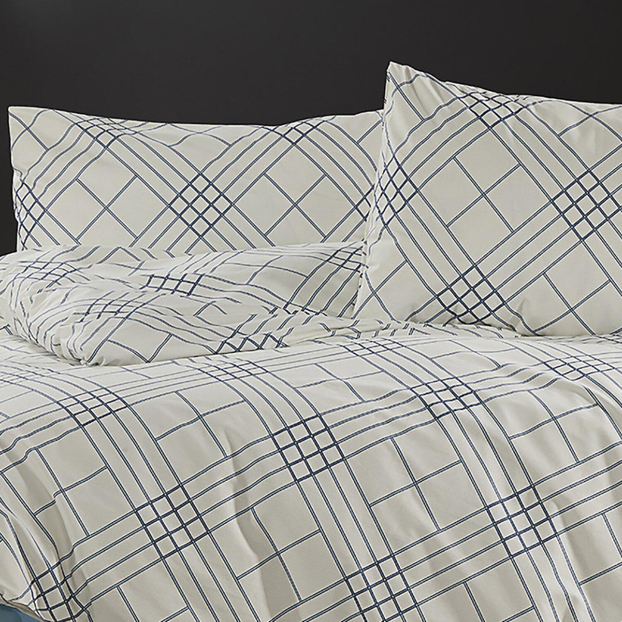 Voir la diapositive 3 : Home collection Parure housse de couette 100% coton 57 fils imprimé faelora