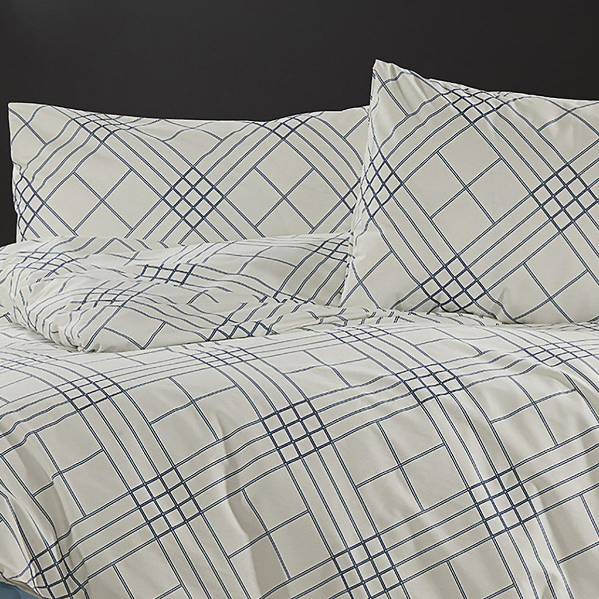 Home collection Parure housse de couette 100% coton 57 fils imprimé Faelora