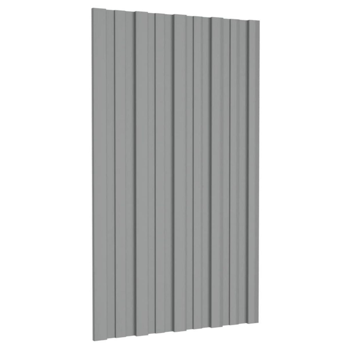 VIDAXL Panneaux de toiture 36 pcs Acier galvanise Gris 80x45 cm