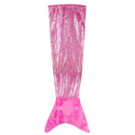 Hello Kids Plaid sirène effet paillette - Diam. 56 x L. 132 cm. Coloris disponibles : Bleu, Rose