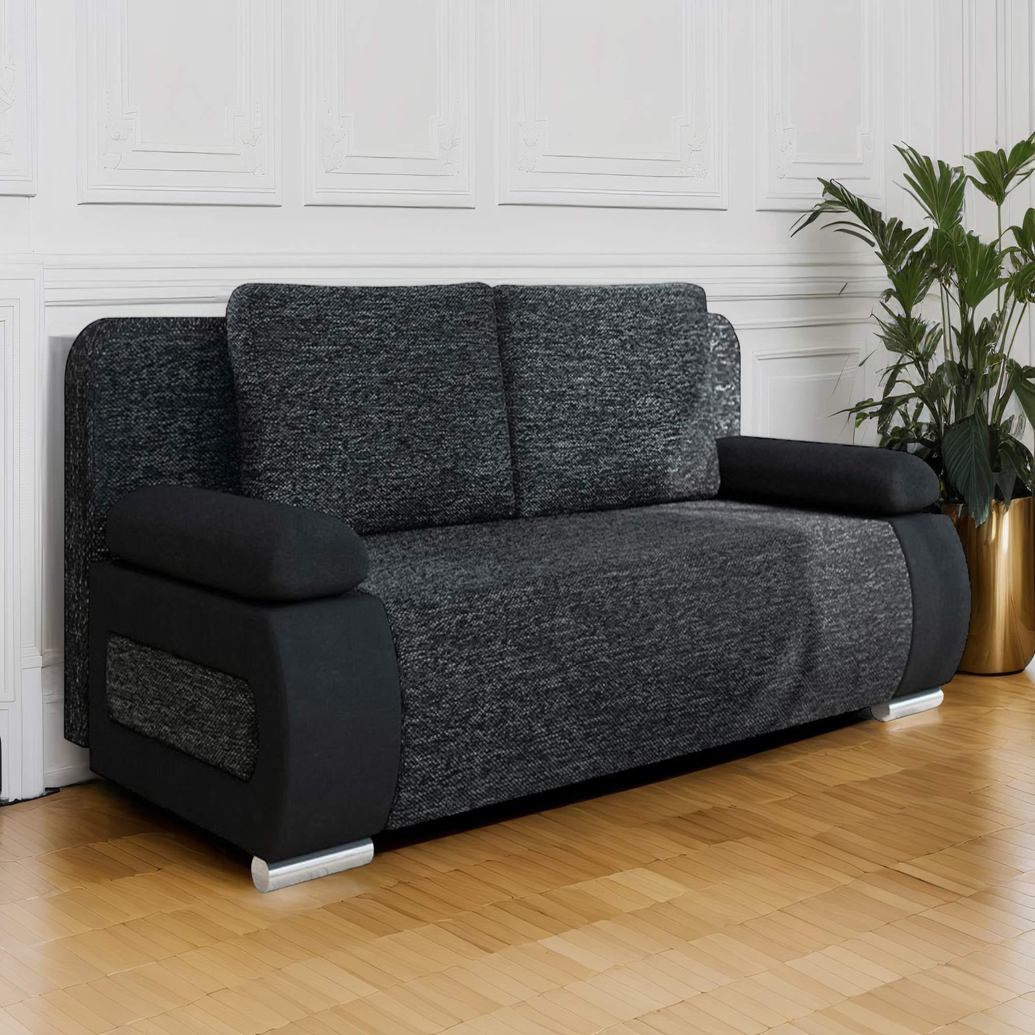 BEST MOBILIER Elio - canapé 3 places convertible - avec coffre - style contemporain. Coloris disponibles : Bicolore