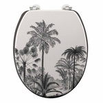Paris Prix Abattant WC Imprimé Palmier  Cocoty  45cm Noir